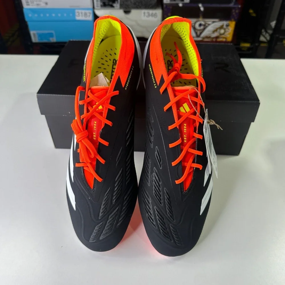 Adidas PREDATOR ELITE LOW FG IE1802 Soccer Cleat Red/Black/White Men's 8